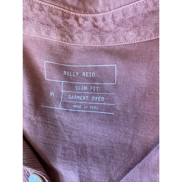 Billy Reid Short Sleeve Button Knit Collared Shirt Men’s XL Slim Cut Huckberry - Picture 3 of 9